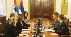11 April 2019 The Speaker of the National Assembly of the Republic of Serbia Maja Gojkovic and Russian Ambassador to Serbia Alexander Chepurin 